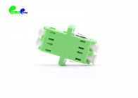 Fiber Optic Adapter LC APC to LC APC Duplex With Flange Green Color Mating Sleeve