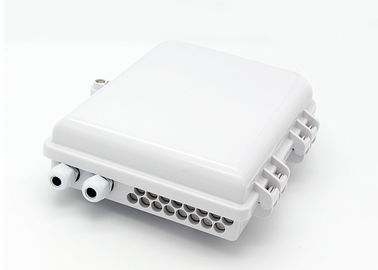 16 Cores White Fiber Termination Box , Fiber Distribution Box For PLC Splitter